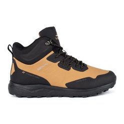Vico Czarno-brązowe wysokie męskie buty trekkingowe. Brązowe trekkingi bez wzorów, bez zapięcia. Za 227.37 zł.