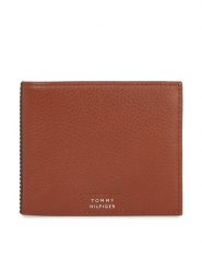 Tommy Hilfiger Duży Portfel Męski Th Prem Leather Flap & Coin AM0AM12189 Brązowy. Brązowe portfele Tommy Hilfiger, bez wzorów, ze skóry. Za 199.99 zł.
