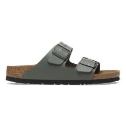 Birkenstock Arizona NL Thyme Klapki męskie. Zielone klapki Birkenstock, ze skóry. Za 449.99 zł.