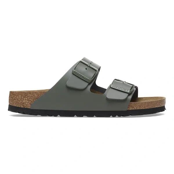 Birkenstock Arizona NL Thyme Klapki męskie. Zielone klapki Birkenstock, ze skóry. Za 449.99 zł.