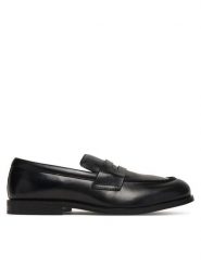 Calvin Klein Półbuty Ess Rubber Penny Loafer Pol Lth HM0HM02025 Czarny. Czarne eleganckie półbuty CALVIN KLEIN, bez wzorów, ze skóry, bez obcasa, bez zapięcia. Za 569.99 zł.