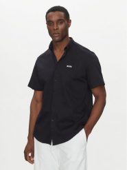 BOSS Koszula B_MOTION_S 50533149 Granatowy Regular Fit. Niebieskie koszule Boss, m, bez wzorów, z bawełny, bez kołnierzyka, bez ramiączek. Za 329.99 zł.
