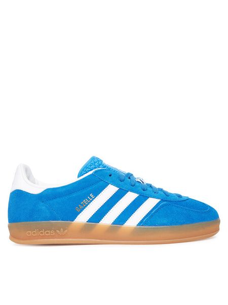 Adidas Sneakersy Gazelle Indoor JI2061 Niebieski. Niebieskie buty sportowe casual Adidas, bez wzorów, ze skóry, bez zapięcia. Za 346.99 zł.