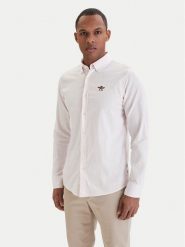 Aeronautica Militare Koszula 261CA1320UCT03532 Różowy Regular Fit. Czerwone koszule Aeronautica Militare, m, bez wzorów, z bawełny, bez kołnierzyka, bez ramiączek. Za 399.99 zł.