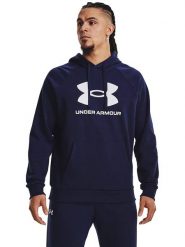 Under Armour Bluza "Rival" w kolorze granatowym rozmiar: XL. Niebieskie bluzy Under Armour, xl, bez wzorów, z kapturem. Za 197.45 zł.