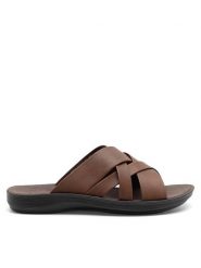Lanetti Klapki MSS20505-02 Brązowy. Brązowe klapki Lanetti, ze skóry. Za 79.99 zł.