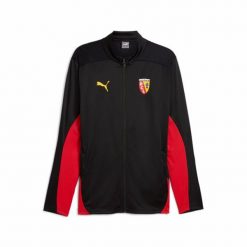 Kurtka treningowa RC Lens 2024/25. Czarne kurtki Puma, l, bez wzorów, ze lnu, bez kaptura. Za 261.45 zł.