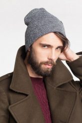 Czapka Męska PaMaMi J.szara Mulina 14002-029. Szare czapki zimowe bez wzorów. Za 59.00 zł.