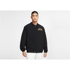 Kurtka uniwersalna męska Nike Nba Los Angeles Lakers Essential Lightweight. Czarne kurtki Nike, m, bez wzorów, z syntetyku, bez kaptura. Za 329.00 zł.