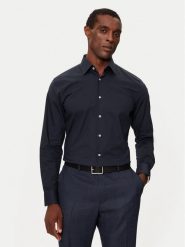 Boss Koszula H-Hank 50519859 Granatowy Slim Fit. Niebieskie koszule Boss, m, bez wzorów, z bawełny, bez kołnierzyka, bez ramiączek. Za 249.99 zł.