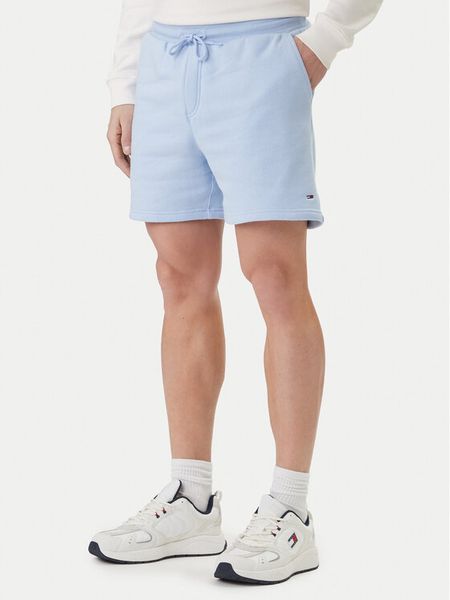 Tommy Jeans Szorty materiałowe DM0DM21931 Niebieski Regular Fit. Niebieskie szorty Tommy Jeans, m, bez wzorów, z bawełny. Za 189.99 zł.