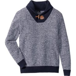 Sweter z szalowym kołnierzem Regular Fit bonprix ciemnoniebieski. Swetry nierozpinane marki bonprix. Za 79.99 zł.
