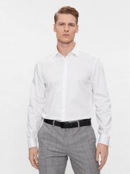Hugo Koszula Kennew 50508549 Biały Slim Fit. Białe koszule Hugo, m, bez wzorów, z bawełny, bez kołnierzyka, bez ramiączek. Za 279.99 zł.