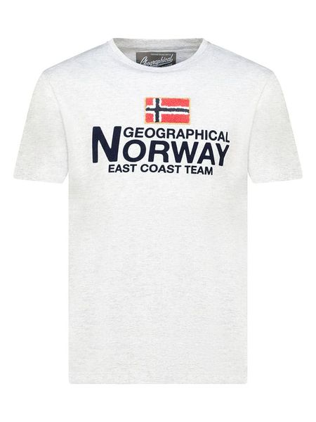 Geographical Norway Koszulka "Jacky" w kolorze jasnoszarym rozmiar: S. Szare bezrękawniki Geographical Norway, s, bez wzorów, z bawełny, bez kołnierzyka, bez ramiączek. Za 62.32 zł.