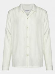 Lindbergh Koszula 30-203532 Biały Relaxed Fit. Białe koszule Lindbergh, l, bez wzorów, z wiskozy, bez kołnierzyka, bez ramiączek. Za 169.99 zł.