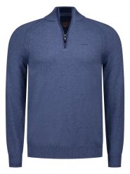 NEW ZEALAND AUCKLAND Sweter w kolorze granatowym rozmiar: XXL. Niebieskie swetry nierozpinane New Zealand Auckland, xxl, bez wzorów, z bawełny, bez kołnierzyka, bez ramiączek. Za 194.95 zł.