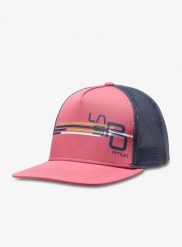Czapka z daszkiem La Sportiva Stripe Cube Hat. Czerwone czapki z daszkiem La Sportiva, bez wzorów, z materiału. Za 104.49 zł.