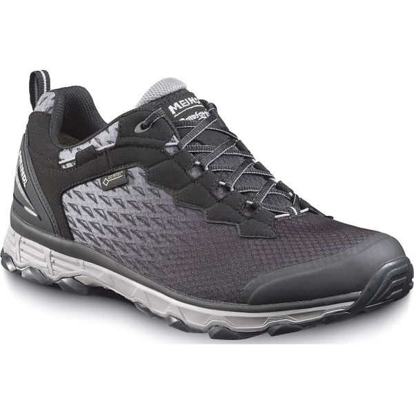 Buty sportowe męskie Meindl Activo Sport z membraną Gore-Tex. Czarne buty turystyczne MEINDL, bez wzorów, z gore-texu, bez zapięcia, trekkingowe, gore-tex. Za 899.90 zł.