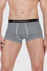 EMPORIO ARMANI Czarne bokserki w pepitkę 3 pack. Czarne bokserki Emporio Armani, l, bez wzorów, z bawełny. W wyprzedaży za 180.99 zł.