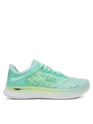 EA7 Emporio Armani Sneakersy X8X243 XK440 R984 Zielony. Zielone buty sportowe casual EA7 Emporio Armani, bez wzorów, z materiału, bez zapięcia. Za 439.99 zł.