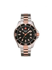 Swiss Alpine Military Zegarek Diver 7040.1157 Srebrny. Szare, analogowe zegarki Swiss Alpine Military, srebrne. Za 649.99 zł.