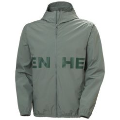 Kurtka wodoodporna Helly Hansen Core Graphic. Zielone kurtki przeciwdeszczowe Helly Hansen, m, bez wzorów, bez kaptura. Za 627.50 zł.