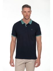 The Time of Bocha Koszulka polo w kolorze granatowym rozmiar: M. Niebieskie koszulki polo The Time of Bocha, m, bez wzorów, z bawełny, bez kołnierzyka, bez ramiączek. Za 104.99 zł.