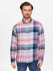 Tommy Hilfiger Koszula MW0MW31400 Kolorowy Regular Fit. Koszule Tommy Hilfiger, m, bez wzorów, ze lnu, bez kołnierzyka, bez ramiączek. Za 469.99 zł.
