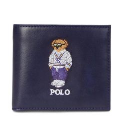 Portfel męski Polo Ralph Lauren. Niebieskie portfele Polo Ralph Lauren, bez wzorów. Za 649.99 zł.