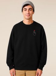 WOOOP Bluza "K Love Cur" w kolorze czarnym rozmiar: XXL. Czarne bluzy Wooop, xxl, bez wzorów, z bawełny, bez kaptura. Za 101.23 zł.