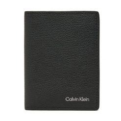 Duży Portfel Męski Calvin Klein. Czarne portfele CALVIN KLEIN, bez wzorów. Za 239.99 zł.