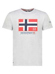 Geographical Norway Koszulka "Newflag" w kolorze szarym rozmiar: M. Szare bezrękawniki Geographical Norway, m, bez wzorów, z bawełny, bez kołnierzyka, bez ramiączek. Za 60.99 zł.