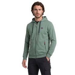 Bluza z kapturem męska rozpinana NORWAY ZIP. Zielone bluzy z kapturem Aulp, l, z aplikacjami, z bawełny, z kapturem. Za 279.99 zł.