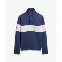 Klasyczny sweatshirt z kołnierzem typu tunika Superdry. Białe bluzy Superdry, m, bez wzorów, bez kaptura. W wyprzedaży za 297.70 zł.