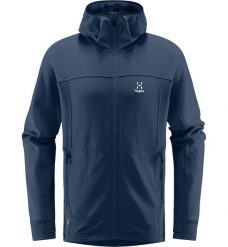 Męska Turystyka Bluza z Kapturem Lekka Oddychająca Haglöfs Betula Hood. Niebieskie bluzy z kapturem Haglöfs, m, bez wzorów, z tkaniny, z kapturem. Za 299.00 zł.
