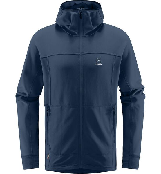 Męska Turystyka Bluza z Kapturem Lekka Oddychająca Haglöfs Betula Hood. Niebieskie bluzy z kapturem Haglöfs, m, bez wzorów, z tkaniny, z kapturem. Za 299.00 zł.