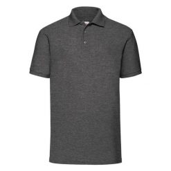 Męska Koszulka Polo 65/35 Pique. Szare koszulki polo Fruit of the Loom, m, bez wzorów, bez kołnierzyka, bez ramiączek. Za 80.99 zł.