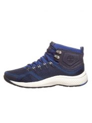 Timberland Botki turystyczne "Flyroam" w kolorze granatowym rozmiar: 40. Niebieskie buty trekkingowe Timberland, bez wzorów, z materiału, bez zapięcia. Za 337.95 zł.