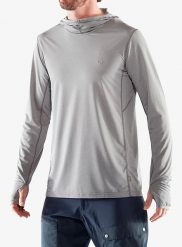 Bluza z kapturem Fjallraven Abisko Sun-hoodie. Szare bluzy z kapturem Fjällräven, na lato, s, bez wzorów, z materiału, z kapturem. Za 395.99 zł.