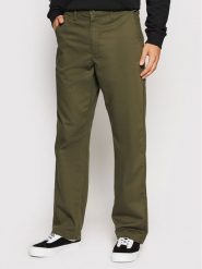 Vans Spodnie materiałowe Authentic VN0A5FJB Zielony Loose Fit. Zielone spodnie materiałowe Vans, m, bez wzorów, z bawełny. Za 299.99 zł.