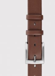 PAKO LORENTE - Brązowy skórzany pasek męski. Brązowe paski Pako Lorente, bez wzorów, ze skóry. Za 149.99 zł.