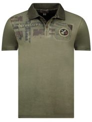 Geographical Norway Koszulka polo "Kimac" w kolorze khaki rozmiar: L. Brązowe koszulki polo Geographical Norway, l, bez wzorów, z bawełny, bez kołnierzyka, bez ramiączek. Za 128.25 zł.