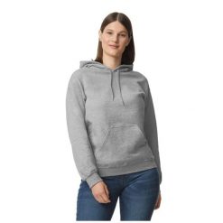 Bluza Z Kapturem Dla Dorosłych Unisex Softstyle Fleece Midweight. Szare bluzy z kapturem GILDAN, m, bez wzorów, z kapturem. Za 112.99 zł.