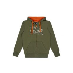 Bluza z bawełna z kaptur na czas wolny na co dzień. Zielone bluzy LEONE 1947 APPAREL, bez wzorów, z bawełny, bez kaptura. W wyprzedaży za 101.80 zł.