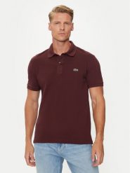 Lacoste Polo PH4012 Bordowy Slim Fit. Czerwone koszulki polo LACOSTE, m, bez wzorów, z bawełny, bez kołnierzyka, bez ramiączek. Za 329.99 zł.