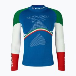 Longsleeve termoaktywny męski X-Bionic Energy Accumulator 4.0. Niebieskie bielizna termoaktywna XBIONIC, m, bez wzorów, bez ramiączek. Za 569.99 zł.