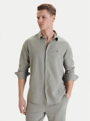 Nautica Koszula W126-NAMST-1023-34X Zielony Regular Fit. Zielone koszule Nautica, m, bez wzorów, z wiskozy, bez kołnierzyka, bez ramiączek. Za 149.99 zł.
