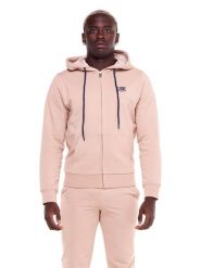 Dres męski z kapturem w odcieniach ziemi. Brązowe komplety dresowe LEONE 1947 APPAREL, m, bez wzorów, z bawełny, bez ramiączek. Za 168.36 zł.