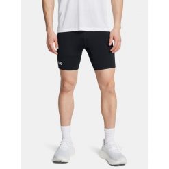 Legginsy do biegania męskie Under Armour Launch Half Tights. Czarne buty do biegania Under Armour, m, bez wzorów, do biegania. Za 199.99 zł.