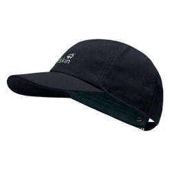 Czapka z daszkiem Jack Wolfskin. Niebieskie czapki z daszkiem Jack Wolfskin, bez wzorów, z materiału. Za 83.99 zł.